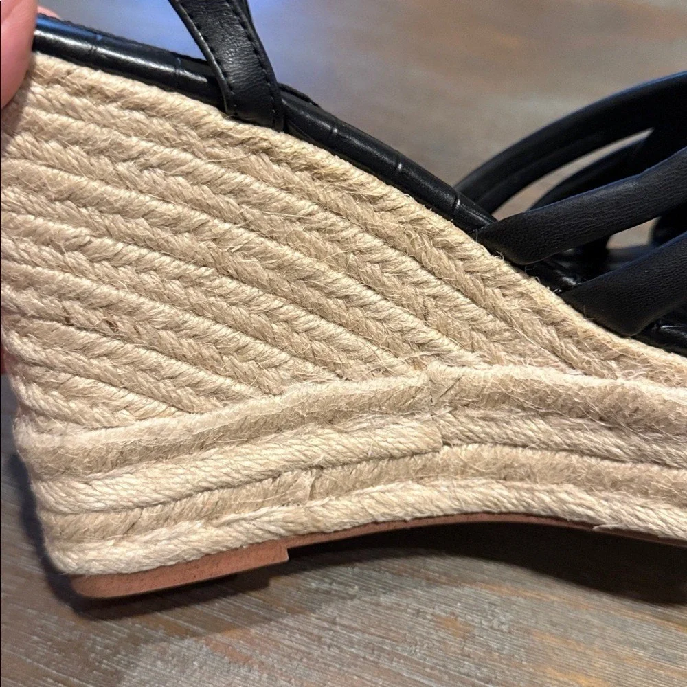 Circus by Sam Edelman Women's Wedge Sandals Size 10 New Black Espadrilles